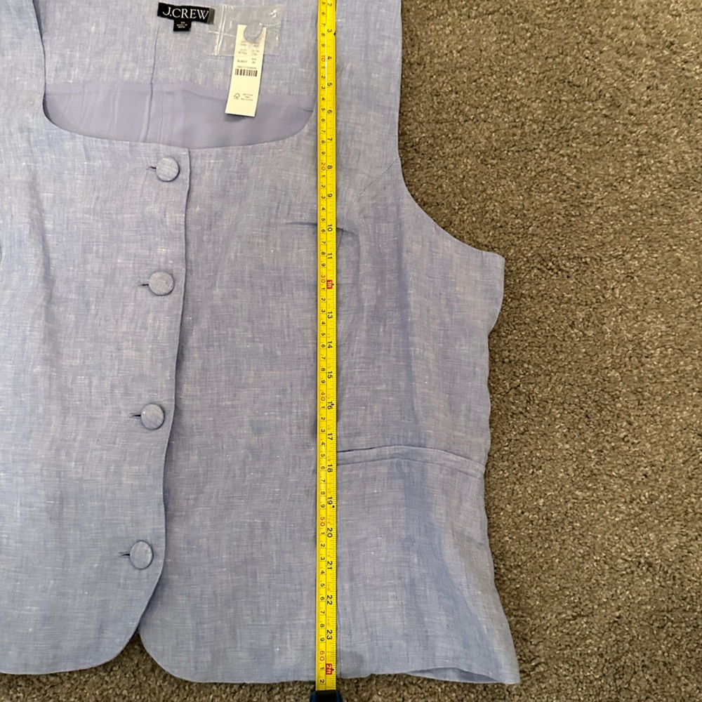 J. Crew Linen Fitted Vest - Picture 4 of 9